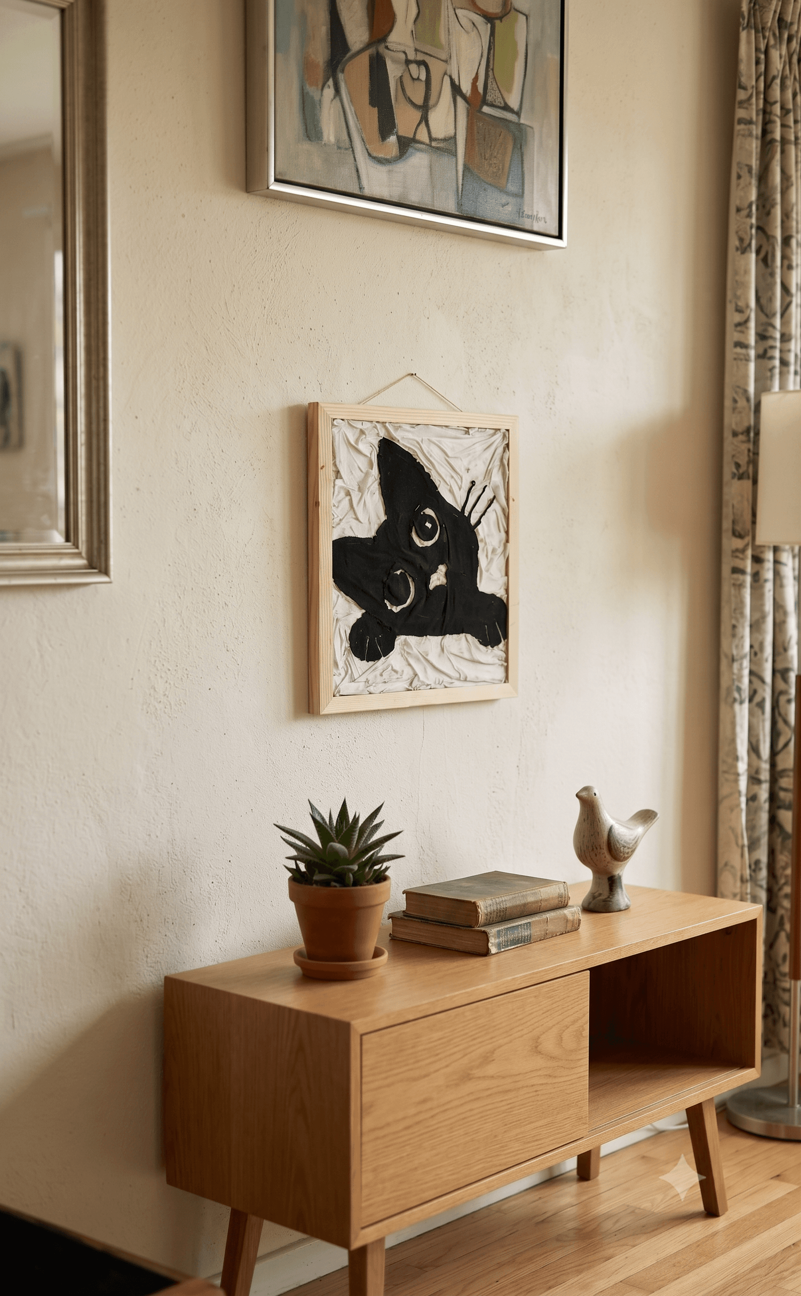 Elegant Cat Portrait Painting